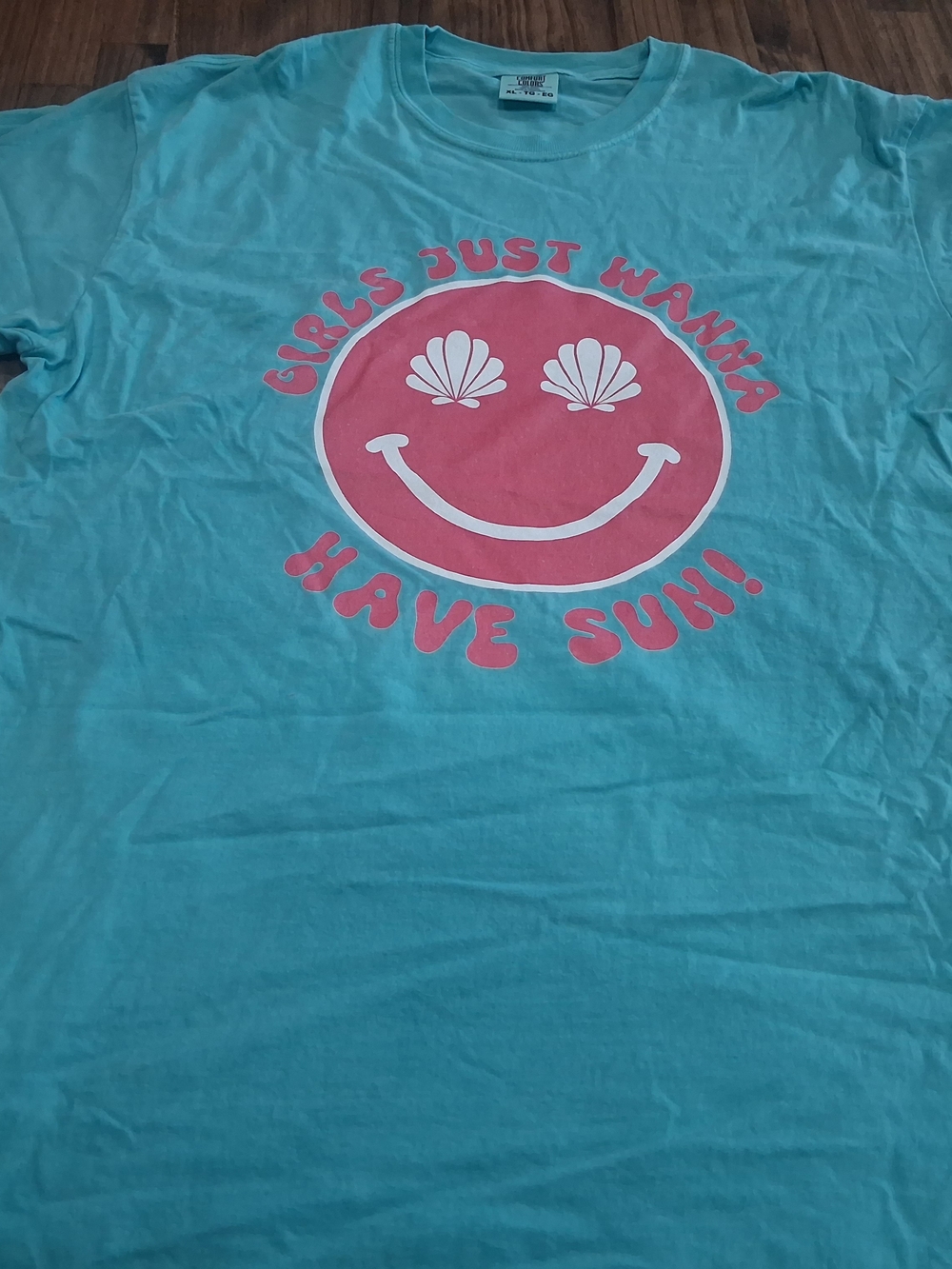 Ladies "Just Wanna Have Sun!" Comfort Colors Oversized Tee - Size XL